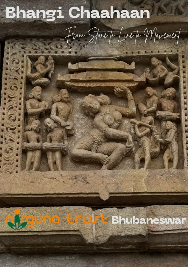 Stone carving depicting Bhangi Chaahaan: From Stone to Line to Movement, Nirguna Trust Bhubaneswar